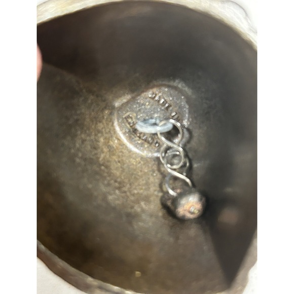 Victorian Lady w/ Bonnet Brass Bell Full Dress Vintage Made in England - Picture 5 of 5